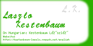 laszlo kestenbaum business card